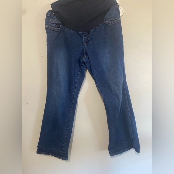 Indigo Blue Maternity Flare Jeans - Picture 1 of 6